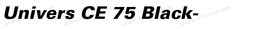Univers CE 75 Black字体转换